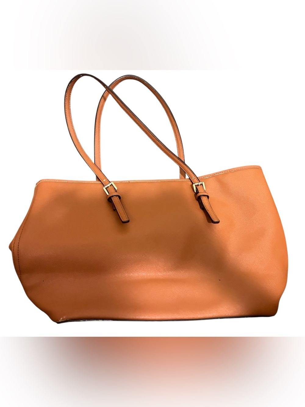 Michael Kors Jet Set Travel Medium Saffiano Leather Tote Bag Brown - Picture 3 of 5